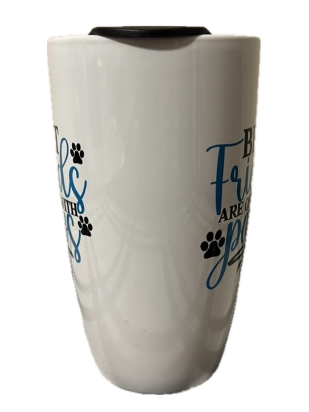 "Best Friends Are Ones With Paws" 20oz. Travel Mug~NWOT - Picture 5 of 9